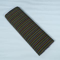 Black, Yellow and Red Stripe Design Cotton Blend Jacquard Fabric
