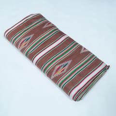 Brown Color Lightweight Cotton Jacquard Fabric