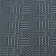 Black and White Cotton Blend Jacquard Fabric