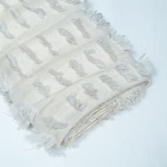 White Tuffting Design Cotton Fabric