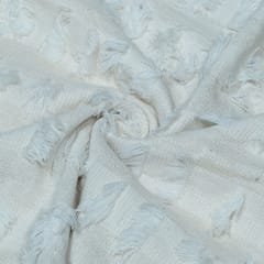 White Tuffting Design Cotton Fabric
