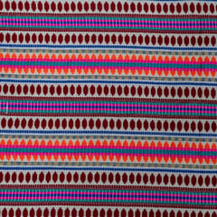 Maroon Capsule Design Cotton Acrylic Jacquard Fabric