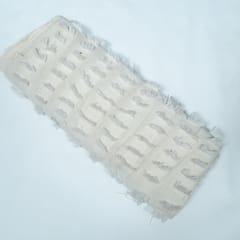 White Tuffting Design Cotton Fabric