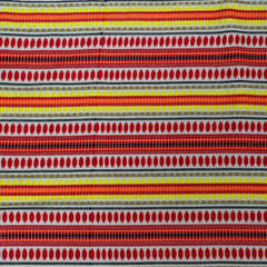 Red Capsule Design Cotton Acrylic Jacquard Fabric
