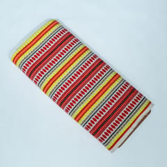 Red Capsule Design Cotton Acrylic Jacquard Fabric