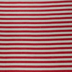 White and Red Stripe Cotton Jacquard Fabric