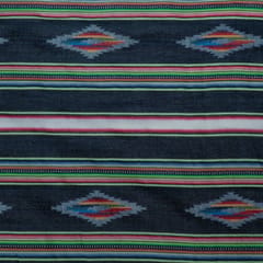 Black and MultiColor Lightweight Cotton Jacquard Fabric