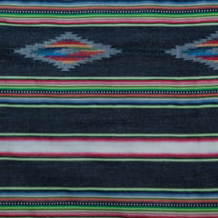 Black and MultiColor Lightweight Cotton Jacquard Fabric