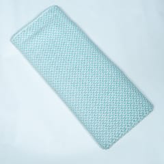 Sky Blue and White Small Design Cotton Jacquard Fabric