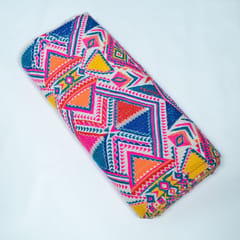 MultiColor Geometric Design Cotton Acrylic Jacquard Fabric