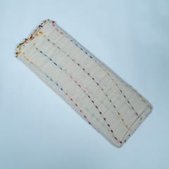 Off White Dobby Cotton Jacquard Fabric