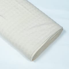 Off White Textured Cotton Jacquard Fabric
