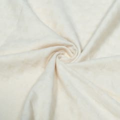 Off White Textured Cotton Jacquard Fabric