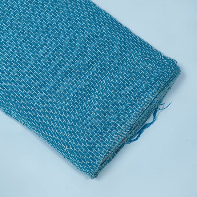 Blue Color Cotton Jacquard Fabric