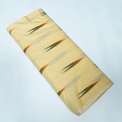 Green and Yellow Chevron Design Cotton Ikat Fabric