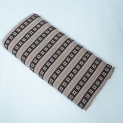 Beige and Black Stripe Design Cotton Blend Jacquard Fabric