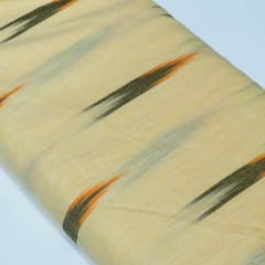 Green and Yellow Chevron Design Cotton Ikat Fabric