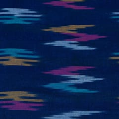 Cream and Green Design Cotton Ikat Fabric