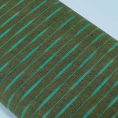 Green and Blue Stripe Design Cotton Ikat Fabric