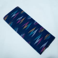 Cream and Green Design Cotton Ikat Fabric