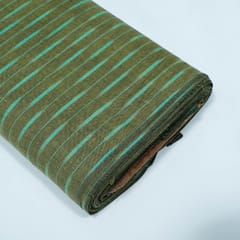 Green and Blue Stripe Design Cotton Ikat Fabric