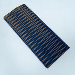 Blue and Yellow Chevron Design Cotton Ikat Fabric
