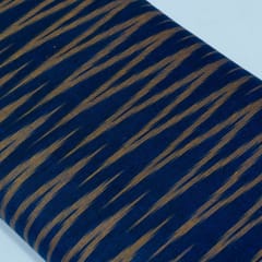 Blue and Yellow Chevron Design Cotton Ikat Fabric