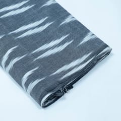 Grey and White Design Cotton Ikat Fabric
