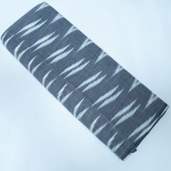 Grey and White Design Cotton Ikat Fabric