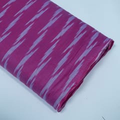 Pink and Blue Design Cotton Ikat Fabric