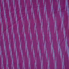 Pink and Blue Design Cotton Ikat Fabric