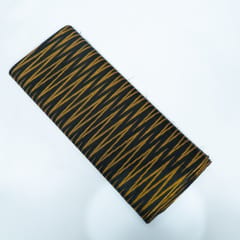 Black and Yellow Chevron Cotton Ikat Fabric