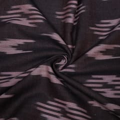 Wine Color Cotton Ikat Fabric