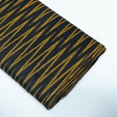 Black and Yellow Chevron Cotton Ikat Fabric