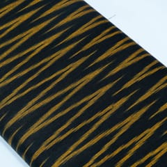 Black and Yellow Chevron Cotton Ikat Fabric
