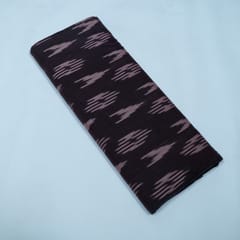 Wine Color Cotton Ikat Fabric