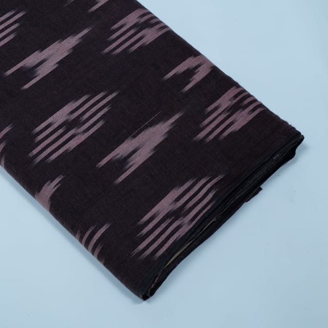 Wine Color Cotton Ikat Fabric
