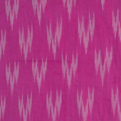 Pink Color Cotton Ikat Fabric