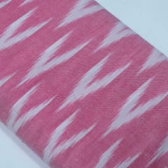 Pink and White Design Cotton Ikat Fabric