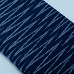 Blue Chevron Design Cotton Ikat Fabric