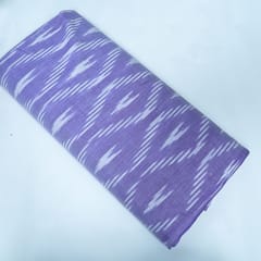 Purple and White Design Cotton Ikat Fabric