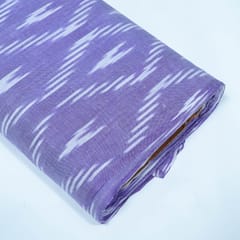Purple and White Design Cotton Ikat Fabric