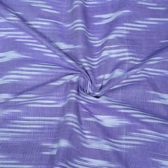 Purple and White Design Cotton Ikat Fabric