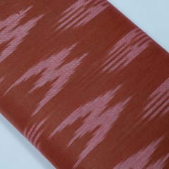 Brown Color Cotton Ikat Fabric