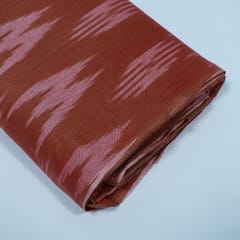 Brown Color Cotton Ikat Fabric