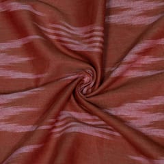 Brown Color Cotton Ikat Fabric