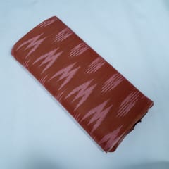 Brown Color Cotton Ikat Fabric
