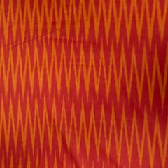 Red and Yellow Chevron Cotton Ikat Fabric