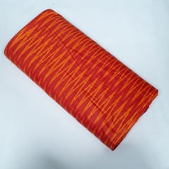 Red and Yellow Chevron Cotton Ikat Fabric