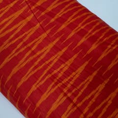 Red and Yellow Chevron Cotton Ikat Fabric
